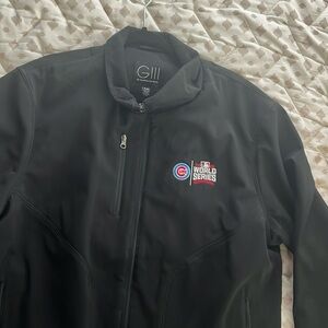 GIII Sports by Carl Banks Chicago Cubs Size XL Black Jacket Full Zip Soft Shell